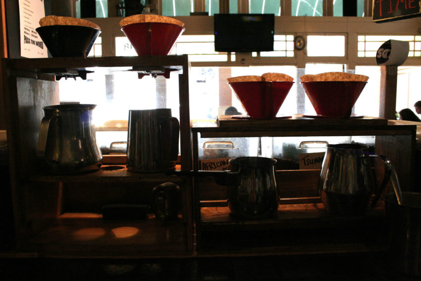 coffee cones at Café La Bohème