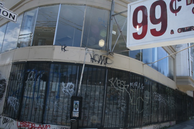 The building that used to house 99 Cent Depot, at 2205 Mission Street.