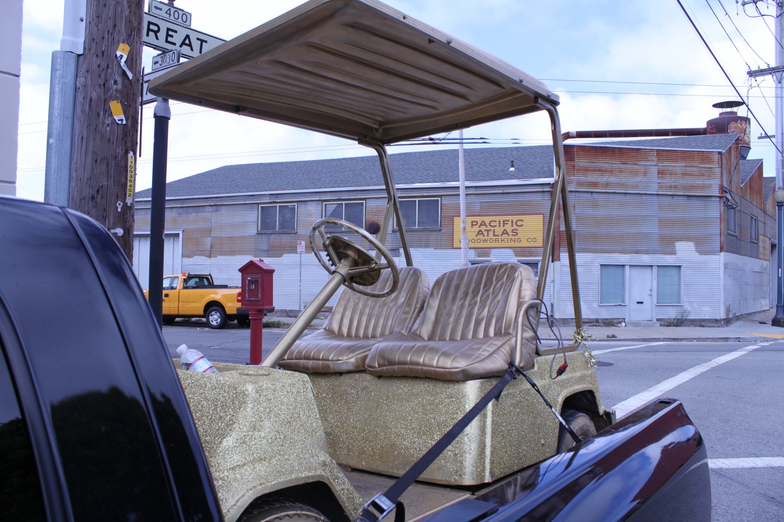 Gold Golf Cart