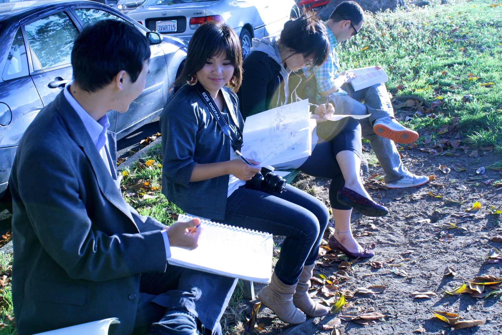 Drawing Hipsters at Dolores Park