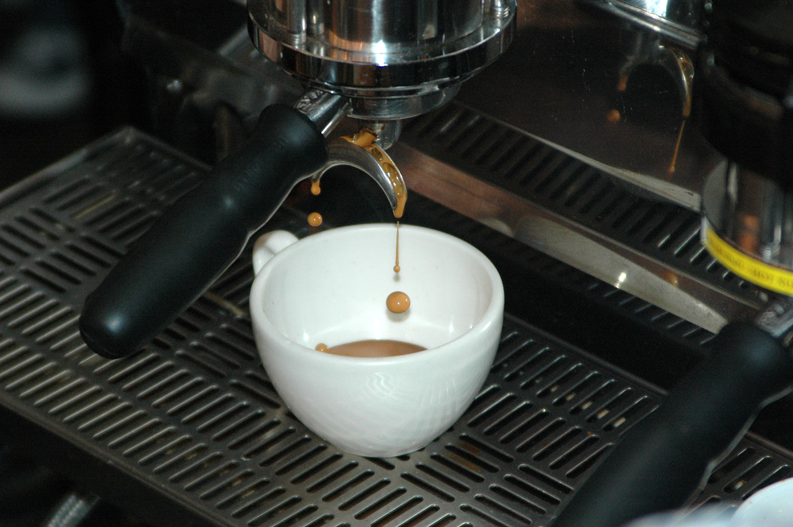 Image shows coffee dripping.