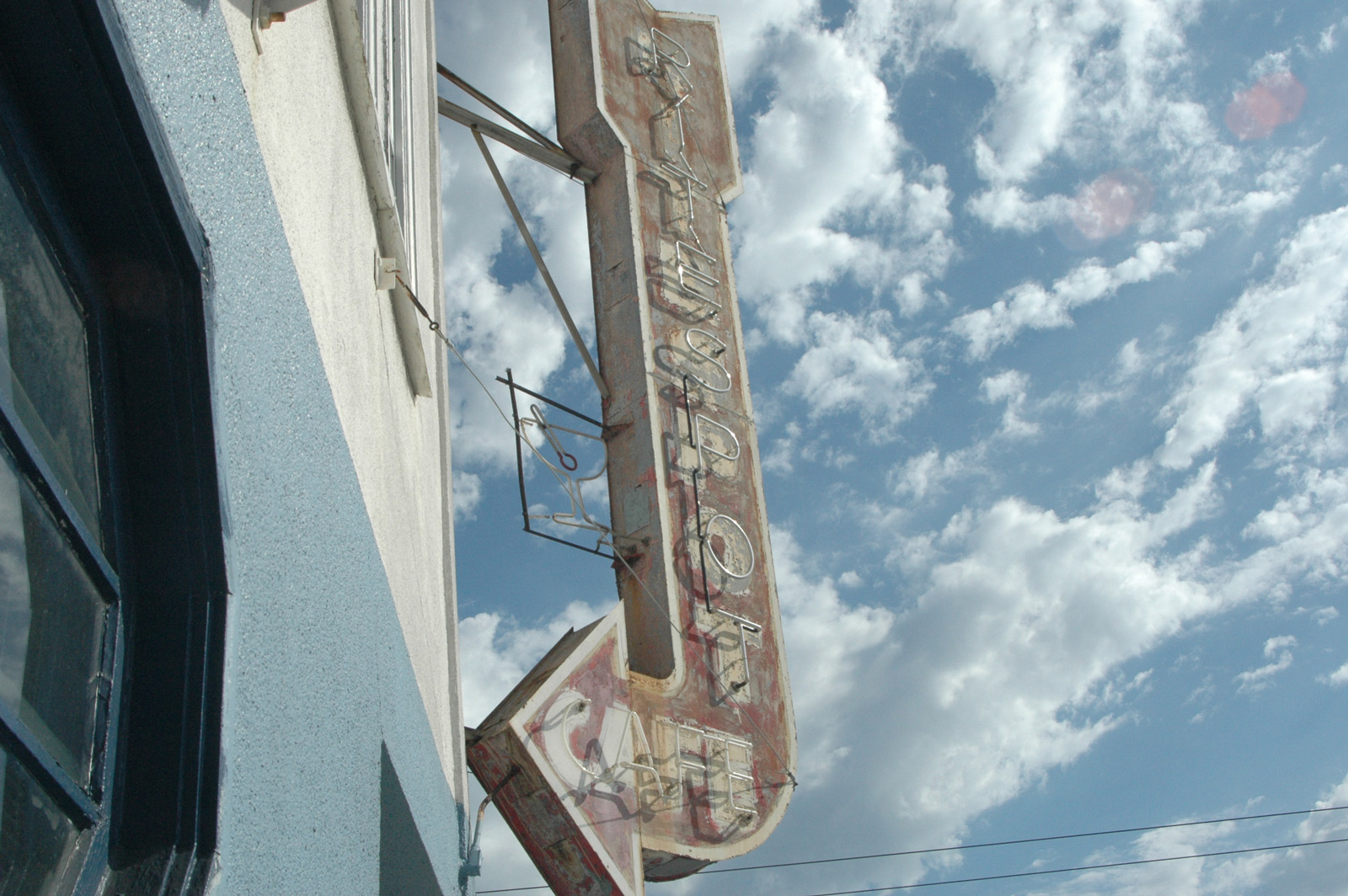 Picture shows "RITE SPOT" Sign