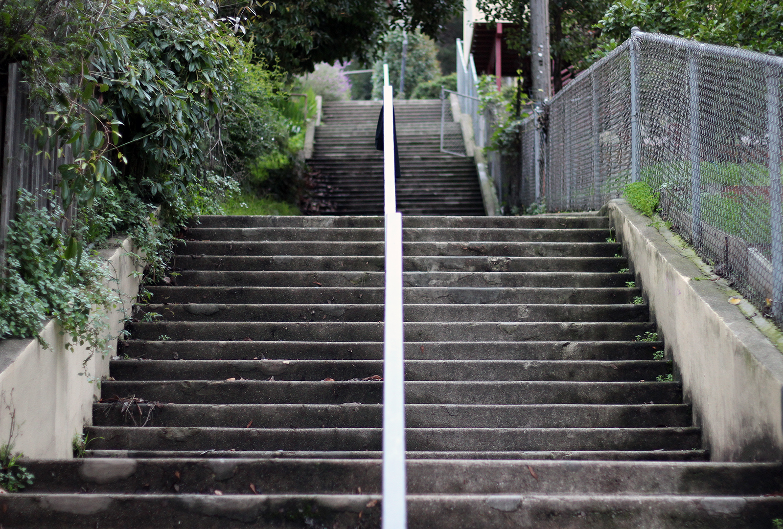 Stairs going up to Bernal Hill.