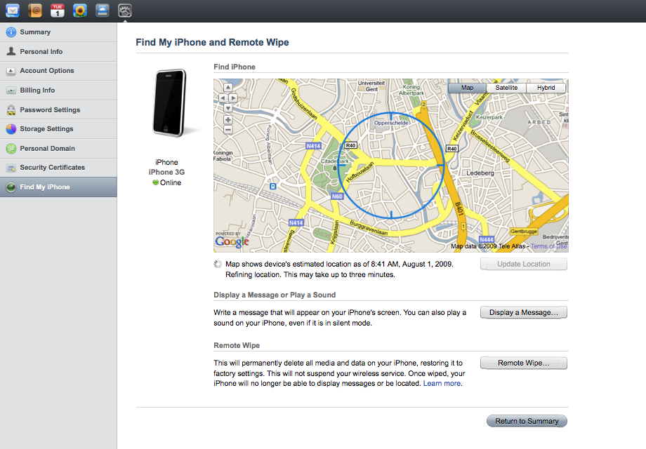 Photo of Find My iPhone app by lamazone.