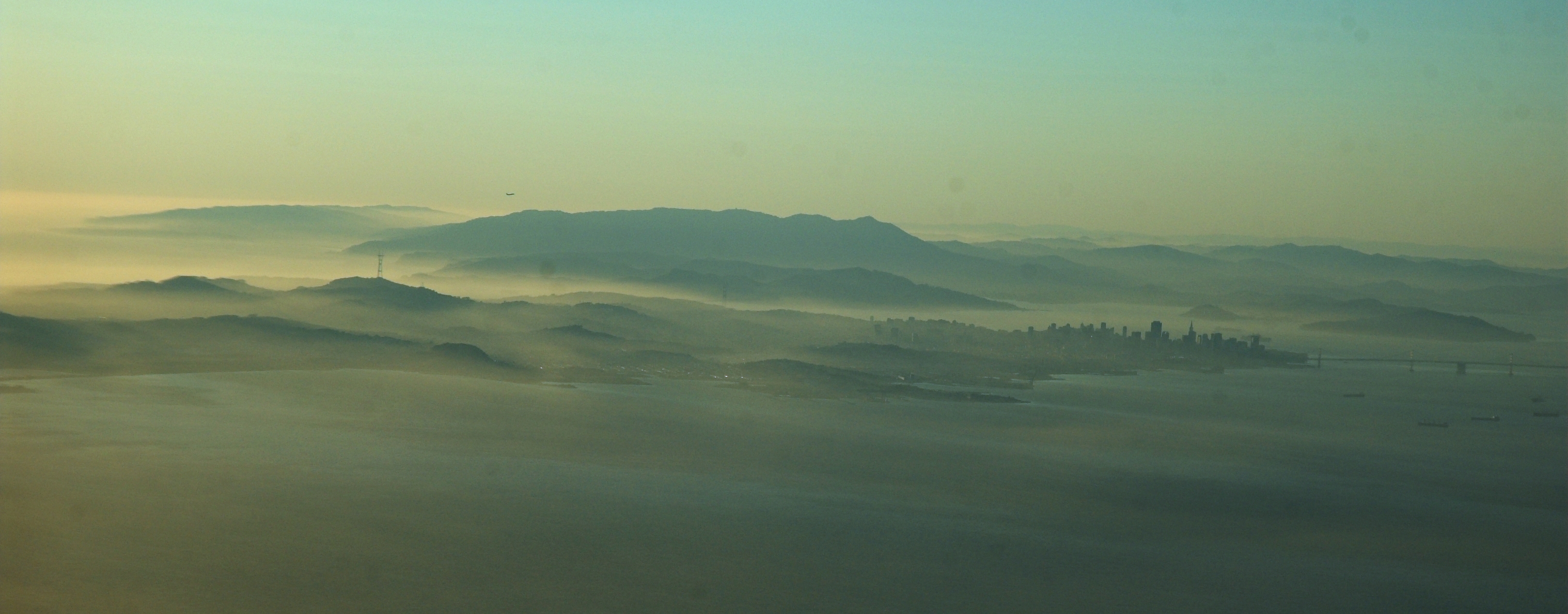 Photo of fog-covered San Francisco.