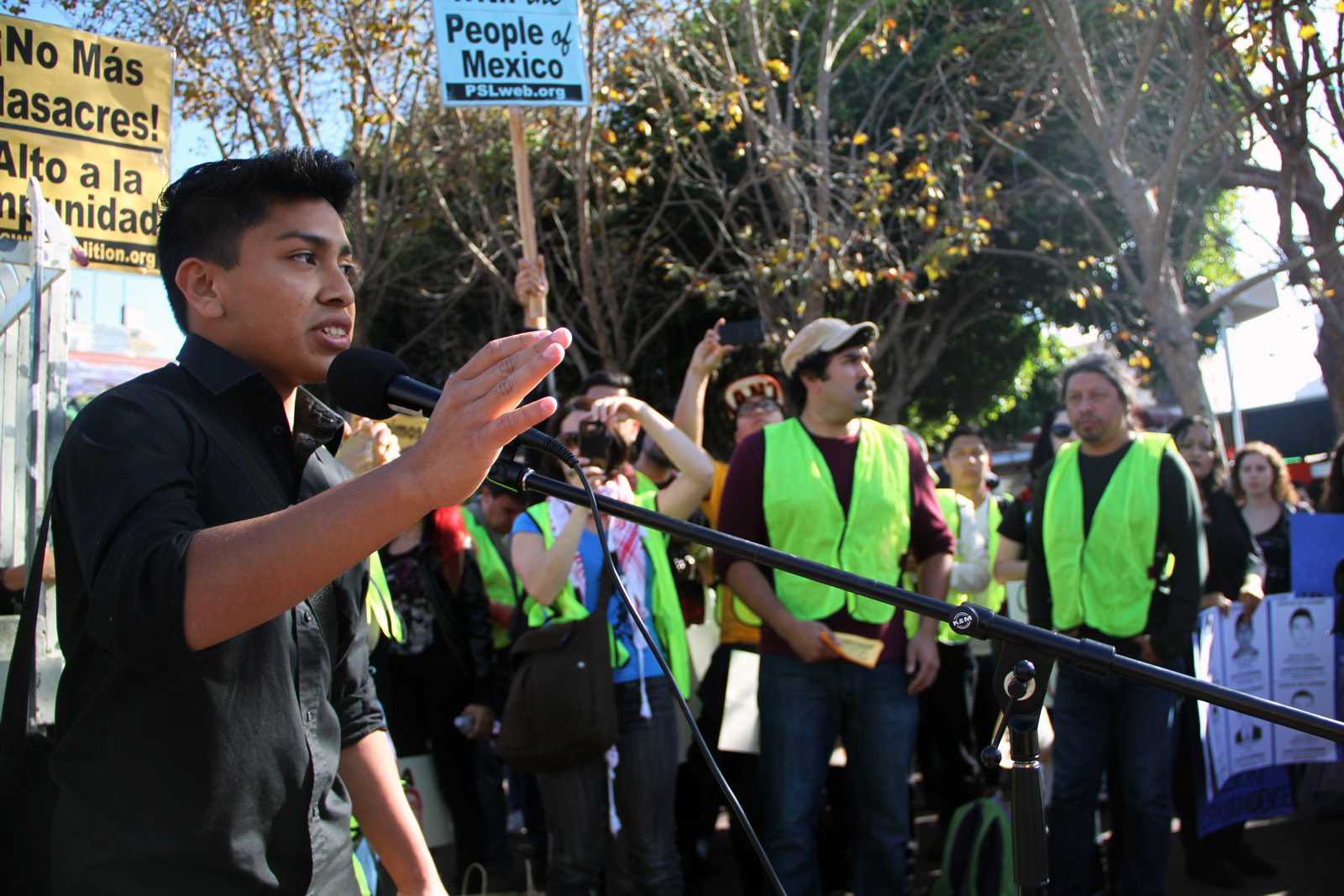 Students protested at a 2014 UC Berkeley rally on behalf of undocumented immigrants. Photo by Mission Local.