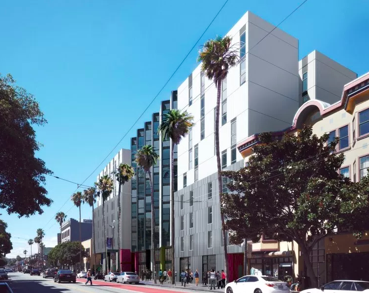 Initial designs for affordable housing at 1950 Mission Street.