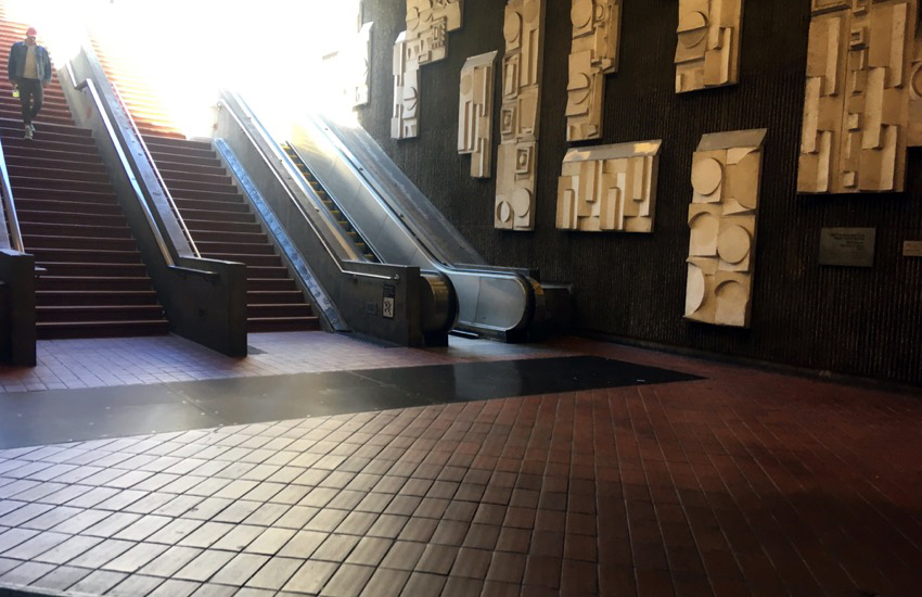 Broken BART escalators