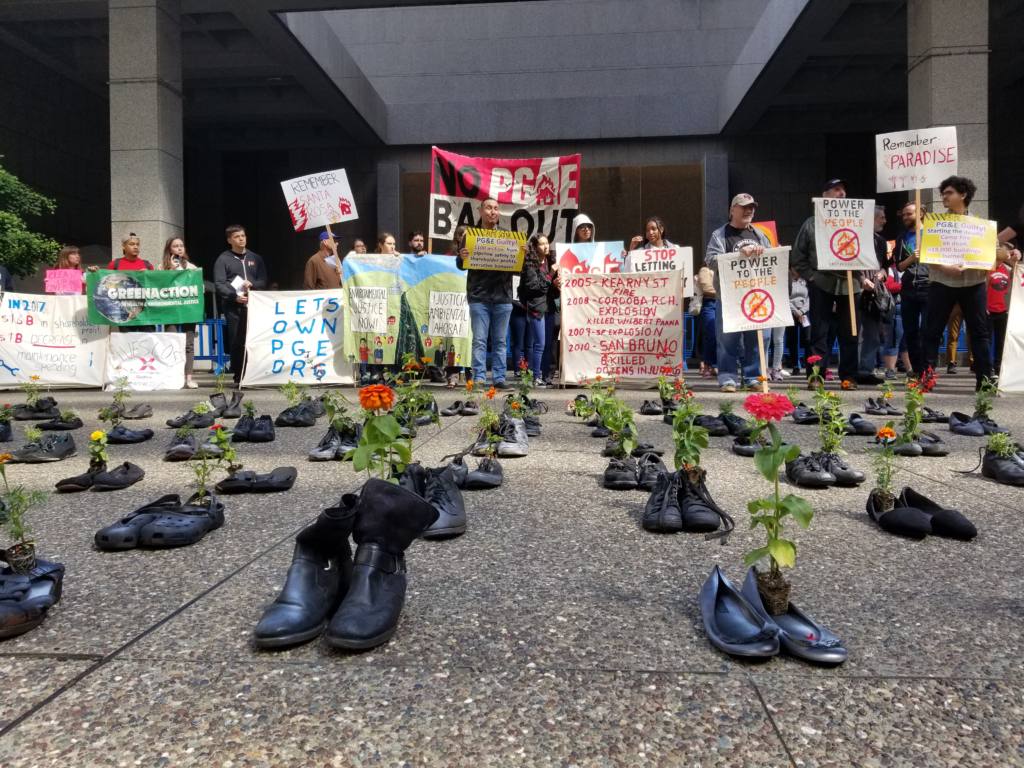 PG&E protest boots