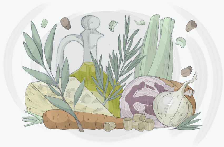 Pasta e fagioli illustration