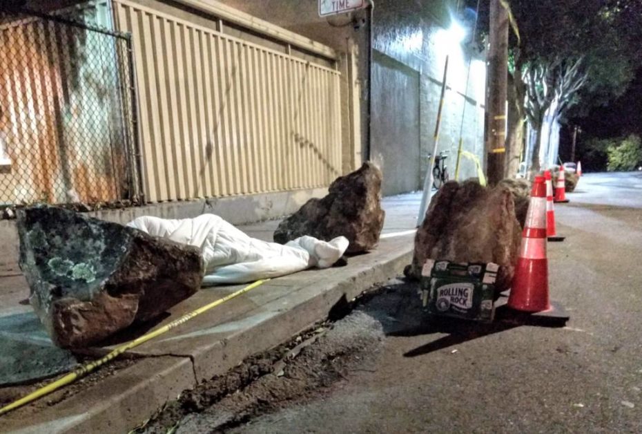 Everybody must get stoned: Clinton Park boulders are San Francisco’s clumsiest metaphor