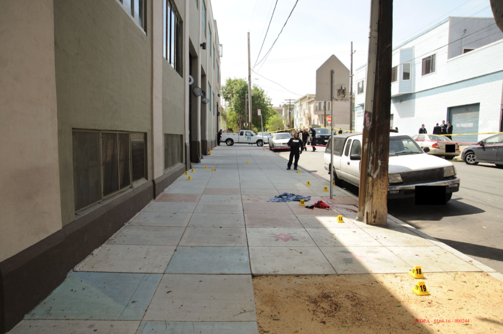 The place where Luis Gongora Pat was shot to death.