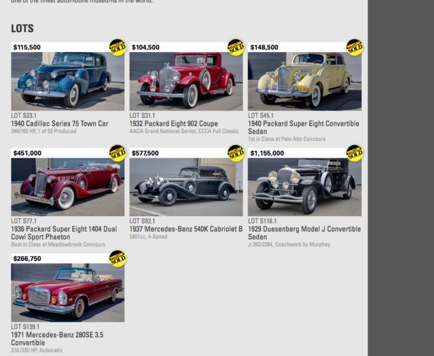 Academy of Art car sales