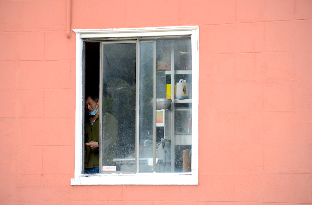 a man during shelter-in-place in Potrero hill