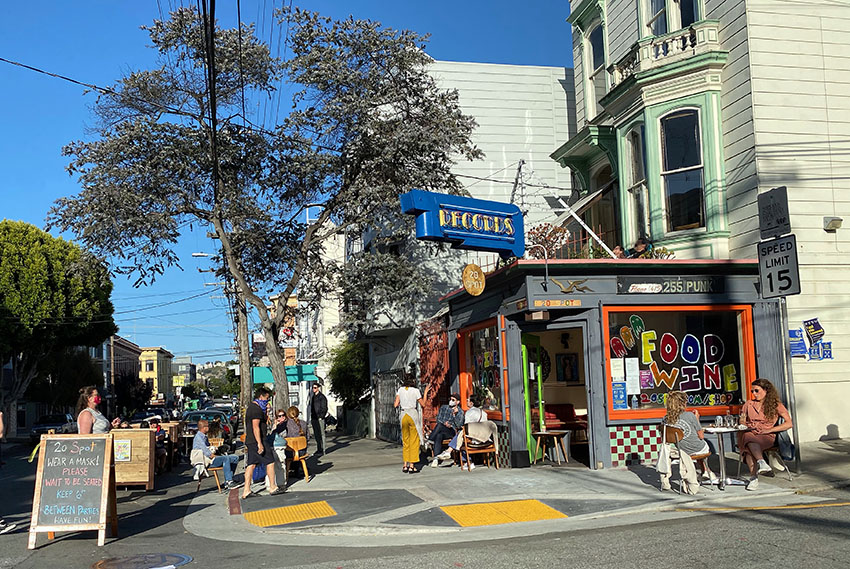 outdoor dining, three weeks in