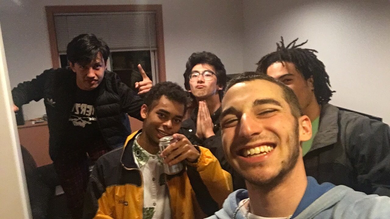 Andrew Sanders with friends