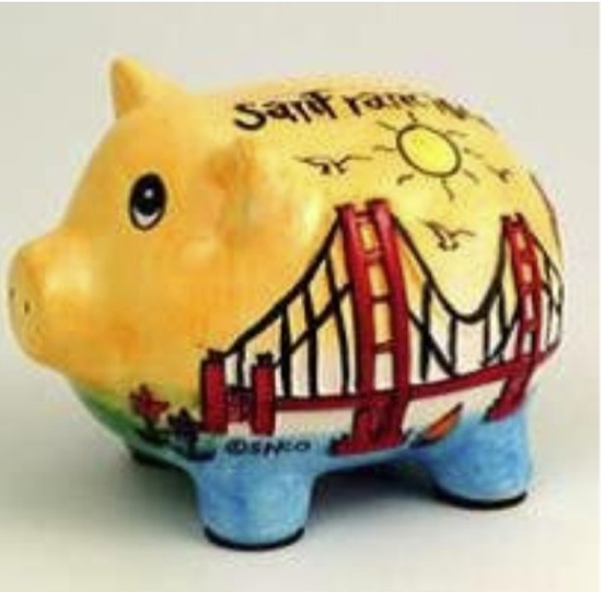 piggy bank, SF budget