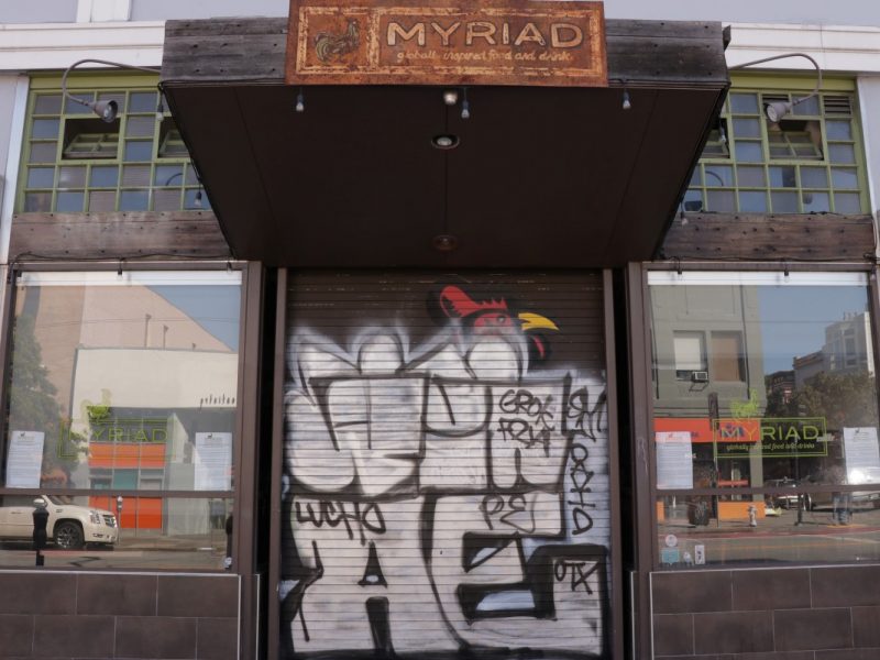 The Myriad Gastropub storefront on 21st and Mission streets.