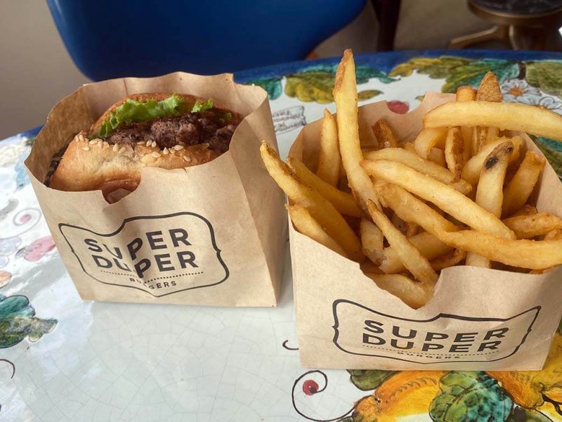 Super Duper Fries and Burger from Super Duper on Market Street in the Castro.