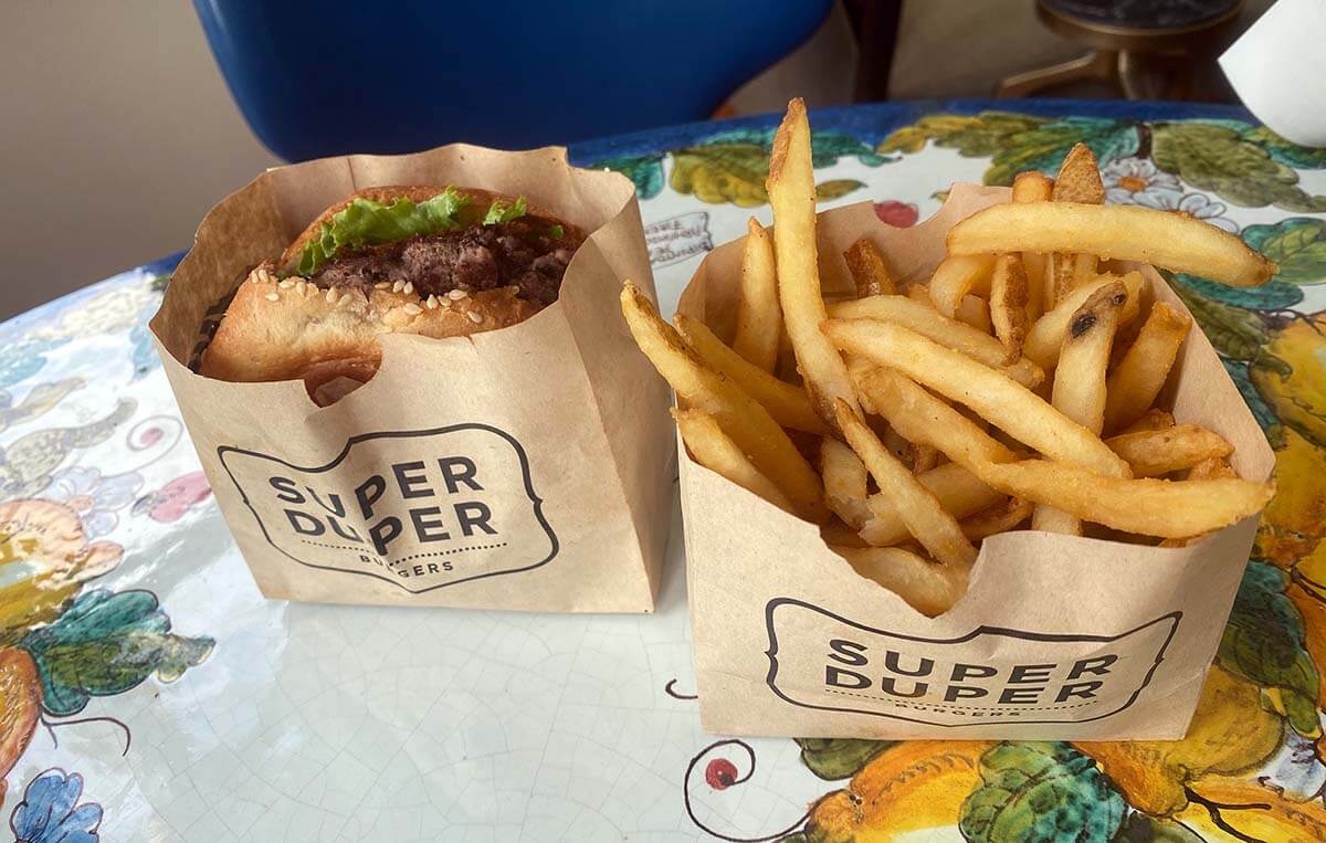 Super Duper Fries and Burger from Super Duper on Market Street in the Castro.