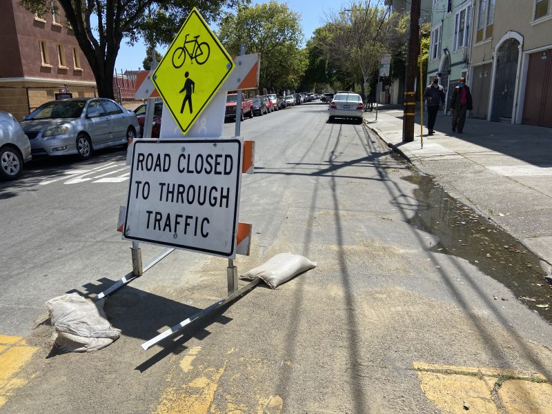 Slow Street on Shotwell. Barrier