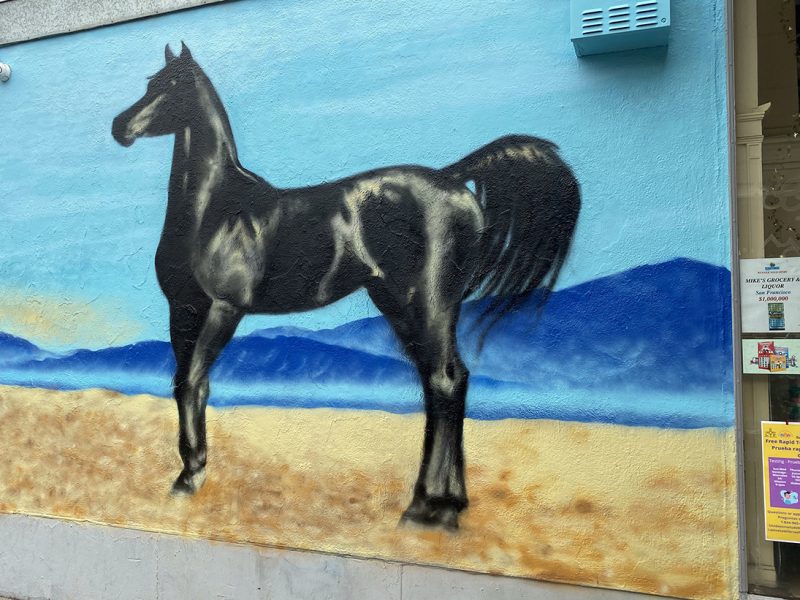Stallion mural on Mission Street