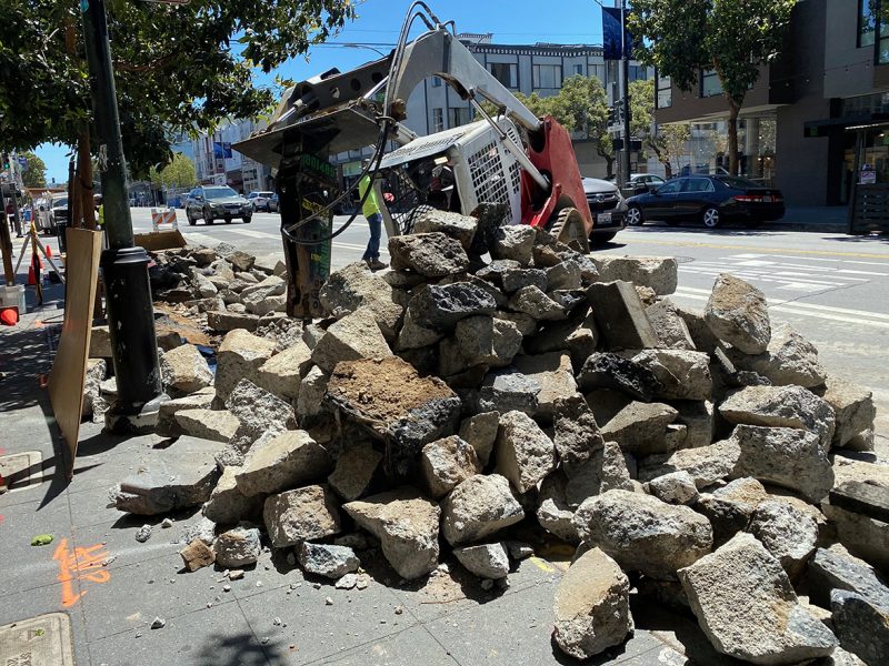 Valencia Street construction