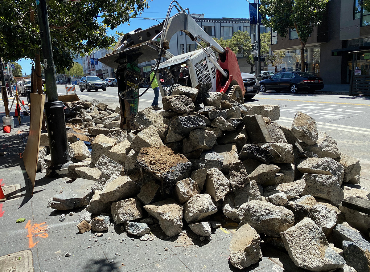 Valencia Street construction