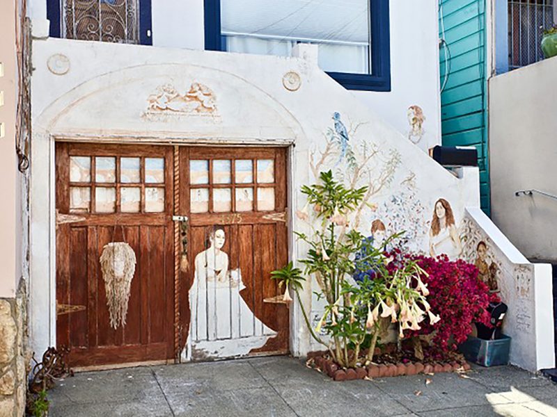 Alabama Street mural on garage