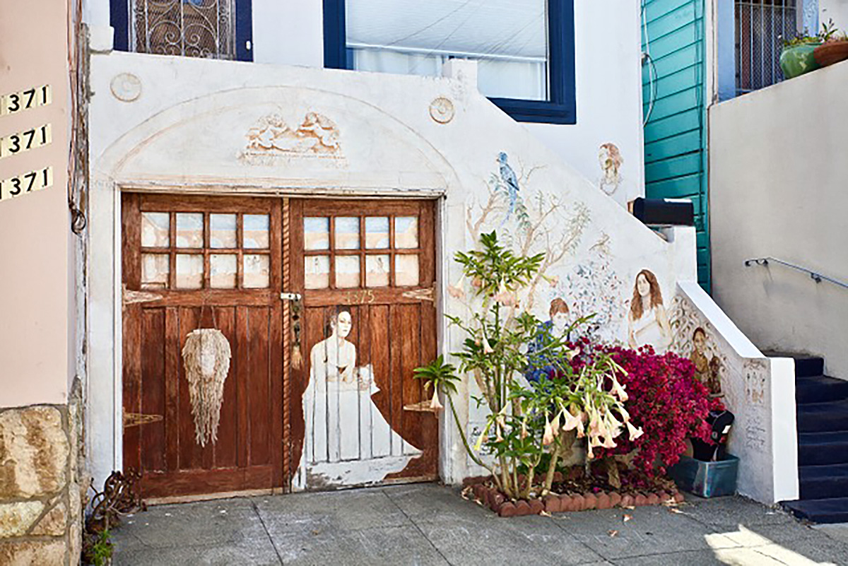 Alabama Street mural on garage