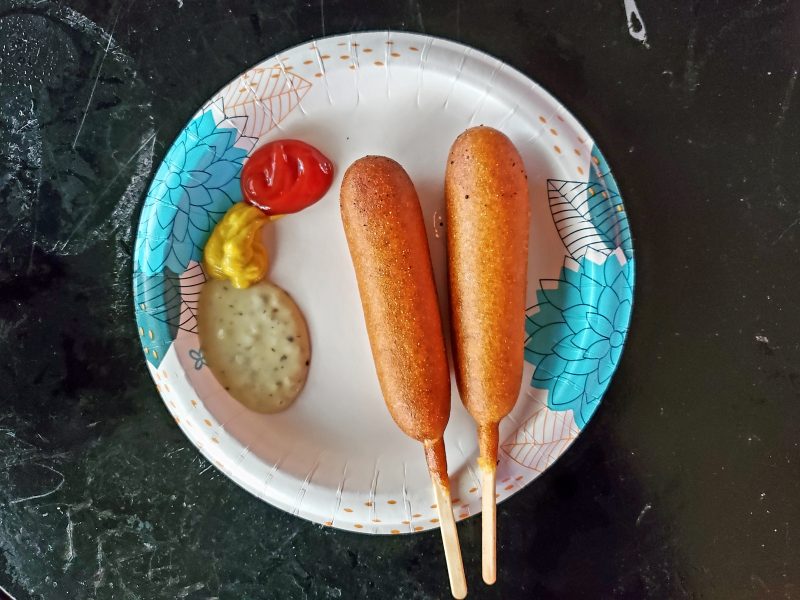 Corn dogs from mo's pop up