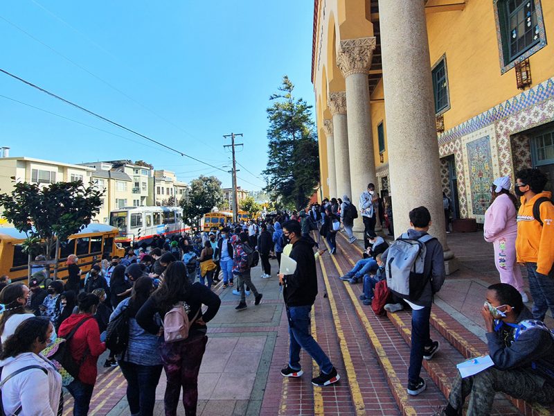 Students. Parents. Guardians. End of Day. Everett Middle School. Reopening.