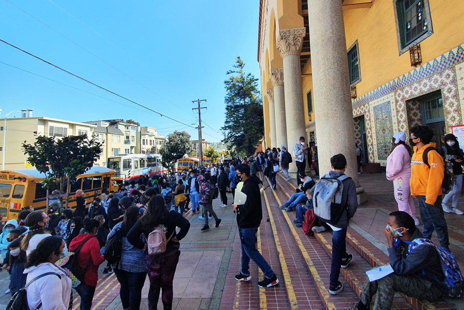 Students. Parents. Guardians. End of Day. Everett Middle School. Reopening.