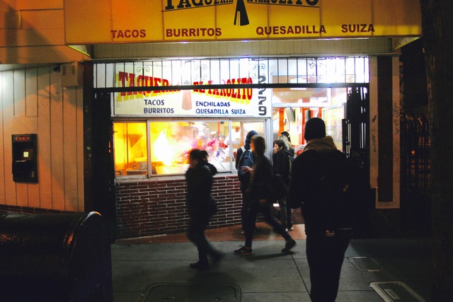 El Farolito at night