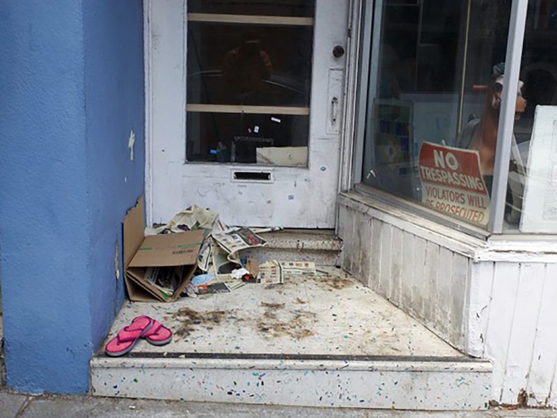 On 22nd street. Old shoes