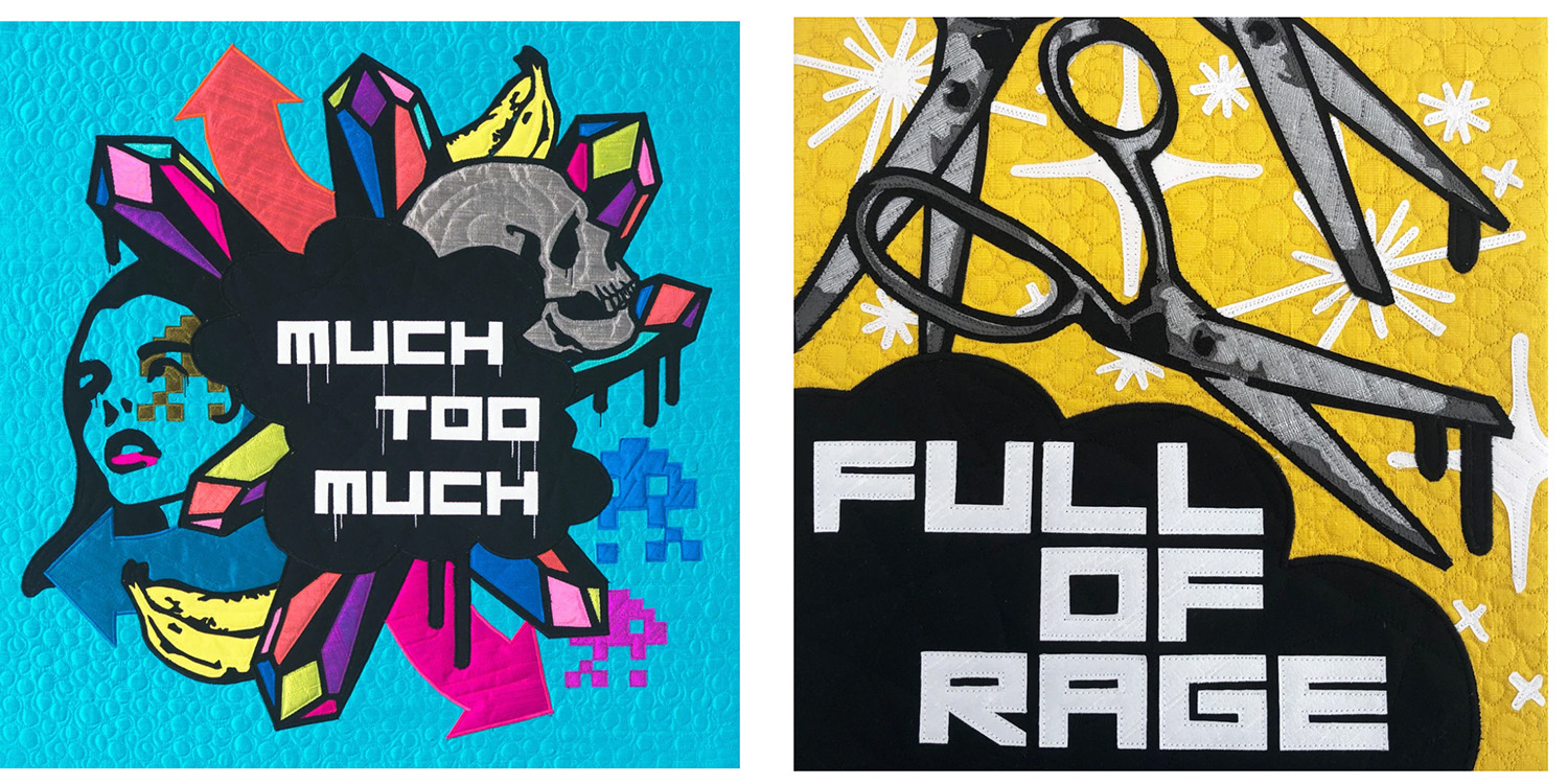 Quilts by Amy Ahlstrom/. Courtesy of The Drawing Room