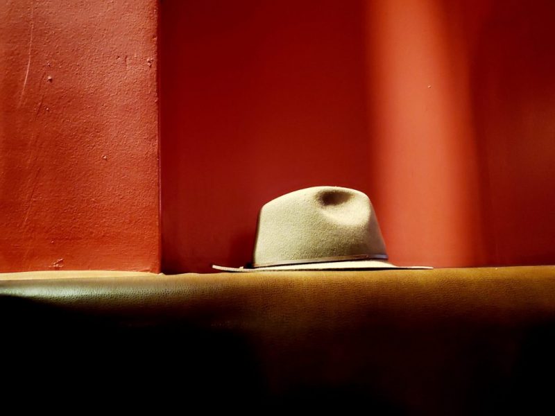 Hat in a bar at Skylark