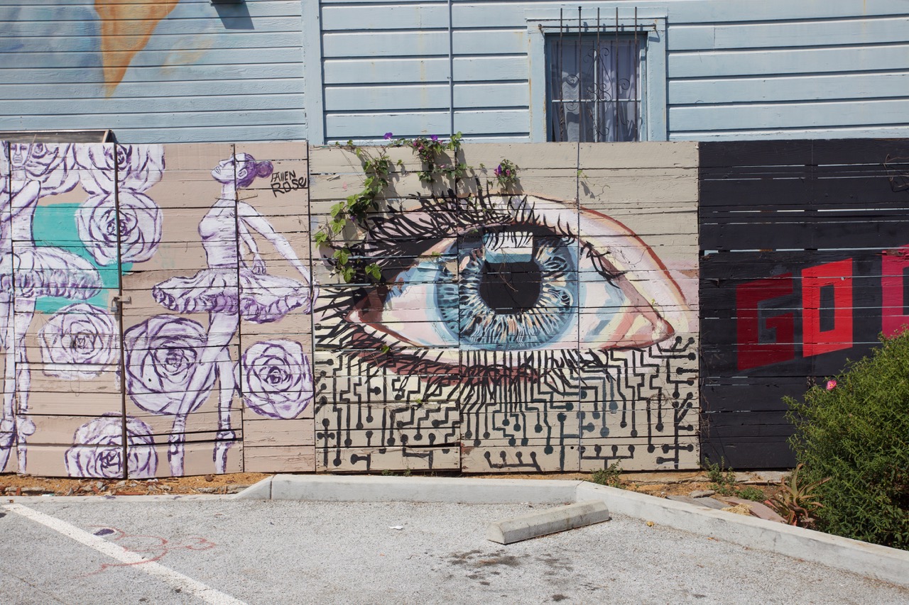 Mural of an eye on Shotwell.