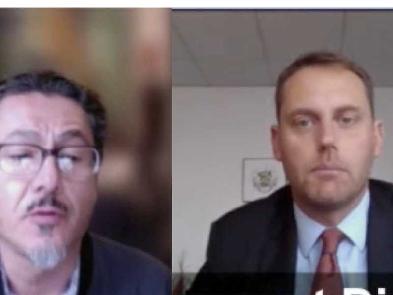 Screenshots from the virtual meeting: Jesús Gabriel Yañez and David Rizk