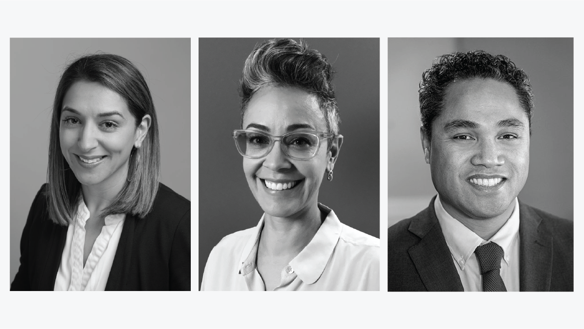 Photos of San Francisco school board members Gabriela López, Alison Collins, and Faauuga Moliga