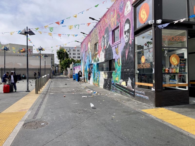 Osage Alley and 24th Street, near the BART plaza
