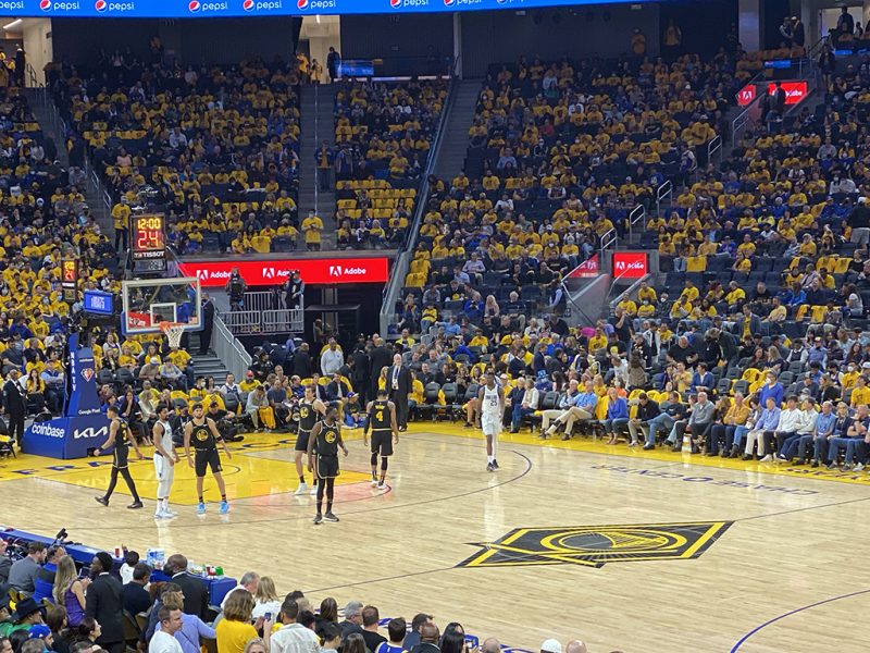 The Warriors in Game 5 of the Western Conference finals