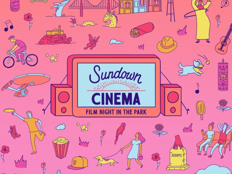 Event flier for Sundown Cinema: Film Night in the Park. Courtesy of SF Parks Alliance and Do the Bay