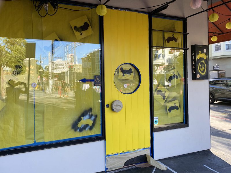 Yellow Moto takes over Flour and Water, new front of the store