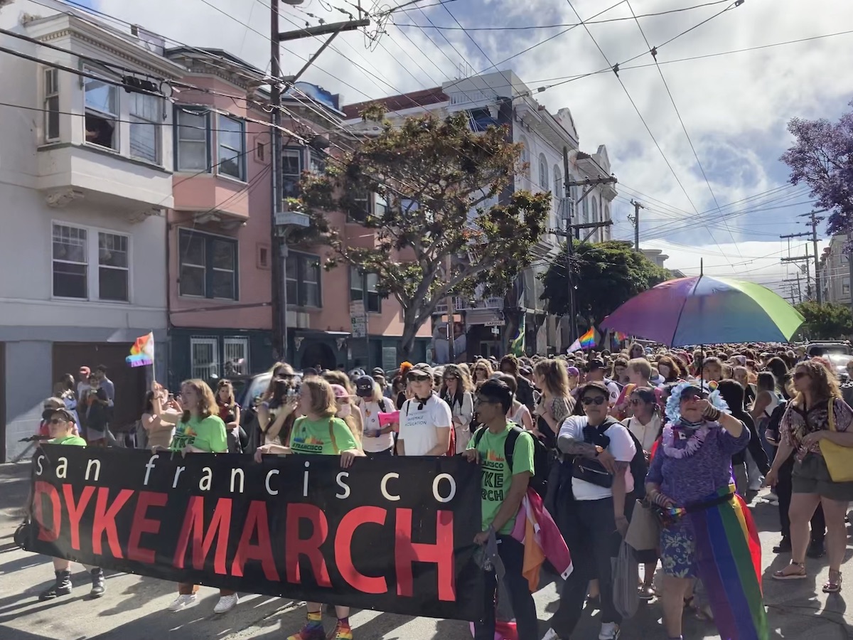 Marchers at the Dyke March