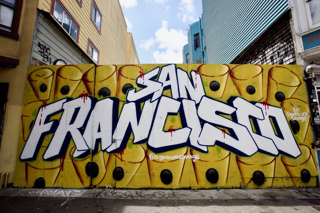Graffiti with San Francisco on Mission Street