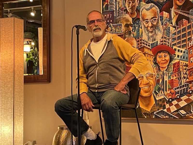 Harry Breaux talking about his coming out story at Manny's cafe.