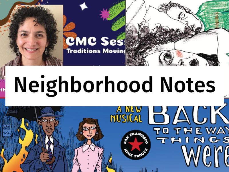 A banner image showing selections of events from Neighborhood Notes.