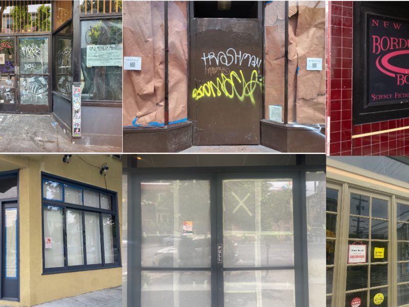 a collage of all of the businesses that are leaving the Mission