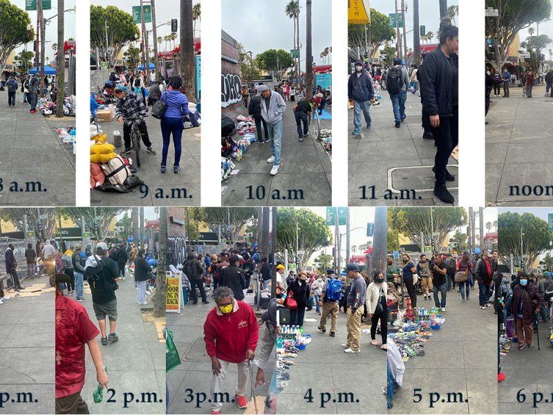 An hour by hour log of Mission Street at 24th and the vendor scene.
